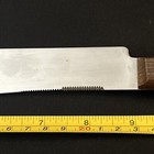 Vintage Vernco 13 3/4" Slicing Carving Knife Wood Handle 9" Blade Prongs — photo 6