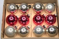 Lot VTG Blown Glass Feather Tree Assorted Mini BALLS Christmas Ornaments Japan