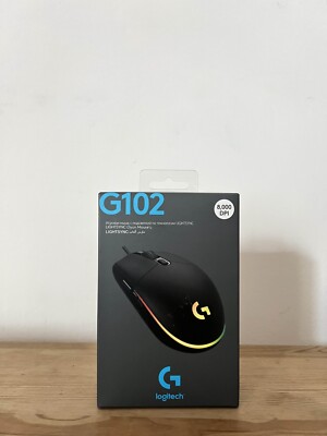Logitech 6 button gaming mouse g102 lightsync RGB 8,000 DPI (black)