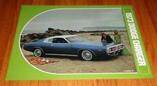 Original 1973 Dodge Charger Sales Brochure Catalog Rallye Coupe Hardtop Se