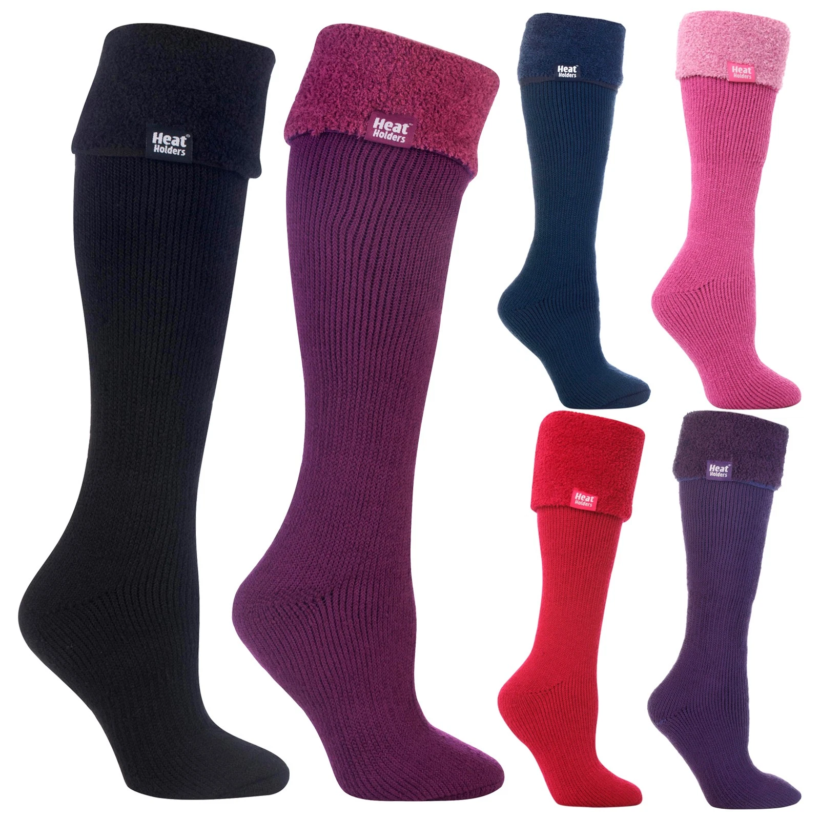 Heat Holders - Womens Thermal Wellington Boot Socks in 7 colours