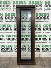 BLACK FIXED WINDOW ALUMINIUM EXTERNAL EXTERIOR GLAZED SIDE SMALL