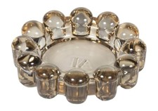 Bubble Candle Dish – Chic Smoky Glass Candle Dish for Home Decor – Smoke