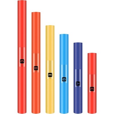 6 Pcs Musical Sound Tube Set C Major Pentatonic Scale Percussion Tube for Mus...