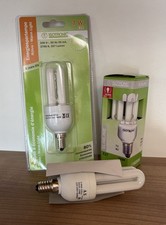 3 Energiesparlampen, 2 x E14, 1x E27