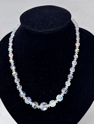 Job Lot Vintage Jewellery Aurora Borealis Crystal Necklaces inc Brooch & Pendant - Bild 9 von 13