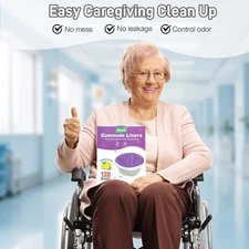 Commode Liners 120 Pcs Strong Portable Toilet Bags Leak Proof Lemon Scented Most