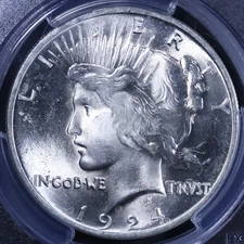 Brilliant GEM Uncirculated $1 1924 Peace US Silver Dollar 90% BU