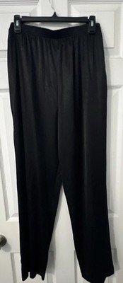 Lori Of California AM CASUALS Vintage Slinky Shimmer Polyester Large Black Pants