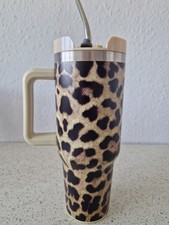 New Leopard Print 40oz Traveler Tumbler with Handle Limited Edition* Brand New 