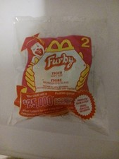 2000 McDonald's 2 Furby Tiger Clip On Soft Toy 4" - Sealed