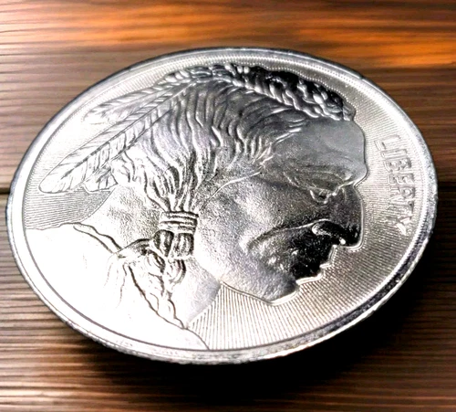 1 oz .999 ELEMETAL Fine Silver Round 1 oz - Indian Head/Bison Round~ HERE NOW!