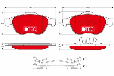 TRW GDB1468DTE brake pad set, disc brake for Renault