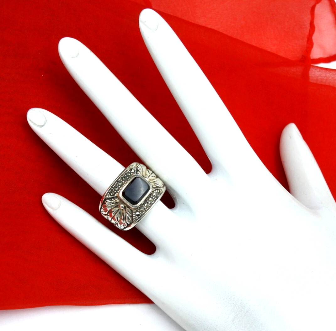 Vintage Solid 925 Sterling Silver Statement Ring … - image 3