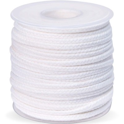 24 PLY Braided Candle Wick Spool White Woven Wicks Cord for Candle Making 200...