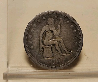 1876-S~ Potty Seated Liberty 25c ~  Very Unique