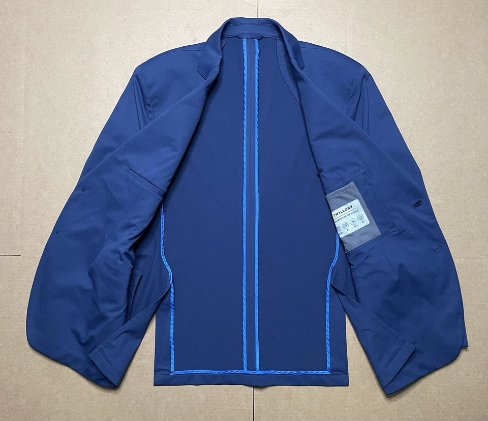 Twillory Men’s 48R Unstructured Performance Cooling Tech Blazer Jacket Blue - Image 2 of 4