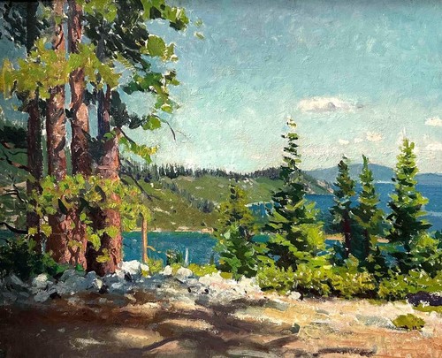 Richard Gillett -Richmond, Virginia -Impressionist Lake View circa 1940s - 第 2/4 張圖片