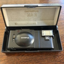 Olympus Xa 2 35mm Film Camera with A11 flash TESTED  READ 