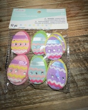 Creatology Easter Eggs Soft Felt Stickers 12 Pcs Multicolor Gems Scrapbook Craft