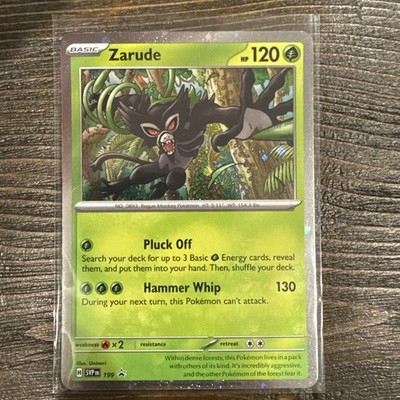 POKEMON DESTINED RIVALS ZARUDE SVP 199 BLACK STAR PROMO HOLO CLEAN UNPLAYED