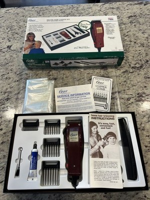 Vintage Oster Hair Clippers- Model 284-01 Series B W/ Guards- Tested Working
