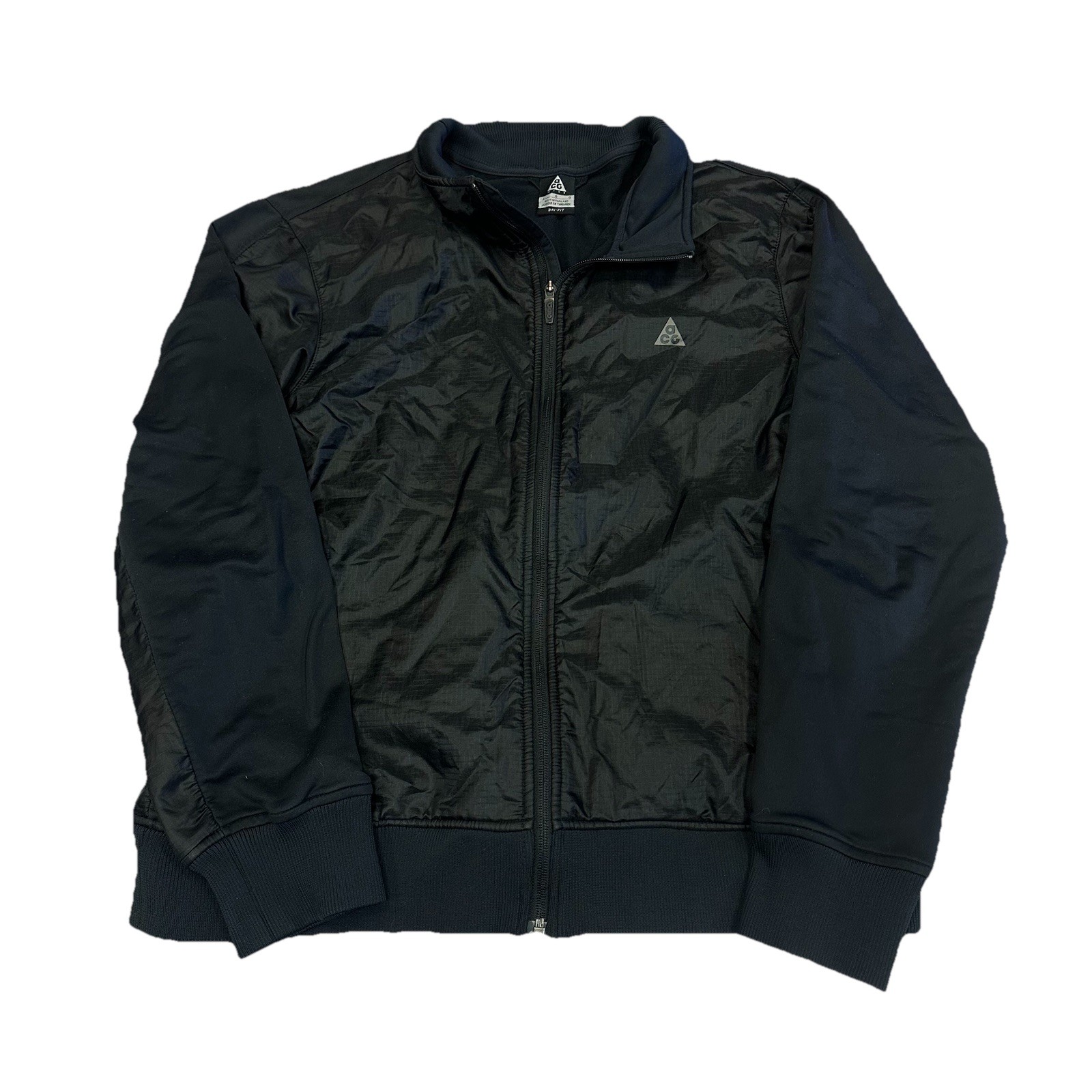 SACAI X NIKE NIKE ACG GIACCA NERA FULL ZIP SOFT SHELL DRI FIT TAGLIA L H20