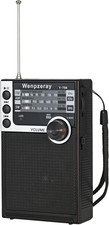 Y-706 Portable AM/FM Radio Battery Operated USB/TF Support Headphone Jack Black