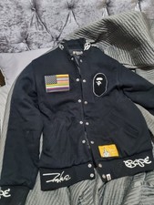 A Bathing Ape (BAPE) x Futura Varsity jacket