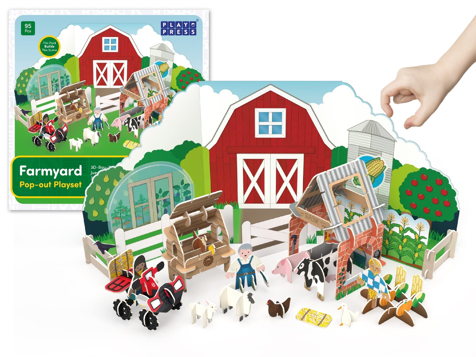 Игровой набор PLAYPRESS Farmyard Pop-out Build and Play - один из самых популярных в Великобритании
