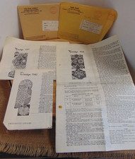 Vtg Crocheted Doily  TV Cover Patterns Mail Order Design LOT OF 3 - 1960's