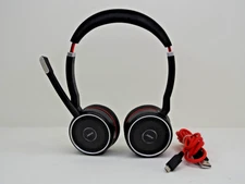 JABRA EVOLVE 75 WIRELESS BLUETOOTH HEADSET W/ NOISE CANCELING MIC - HSC040W