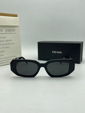 PRADA PR17WS 1AB5S0 Symbole 49/20 Black/Dark Grey Lenses w/ Case  Box Unisex
