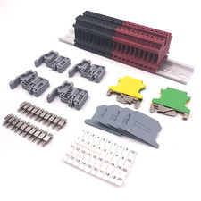 DIN Rail Terminal Blocks Kit, 20PCS UK2.5B Terminal Blocks 12 AWG Gauge