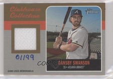 2019 Topps Heritage Clubhouse Collection Relics Gold 1/99 Dansby Swanson n1u