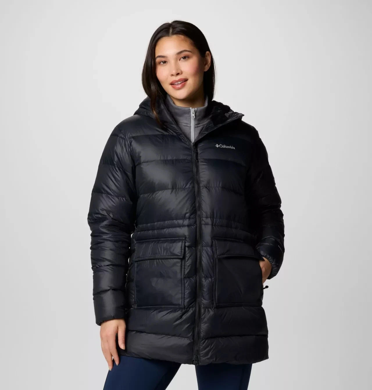 NWT Columbia Harmony Falls Mid Down Hooded Jacket Black $220