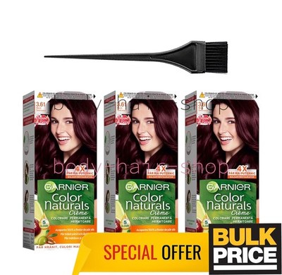Garnier Color Naturals 3.61 Delicious Berry Haarfarbe Creme Violett Ton 3er Pack