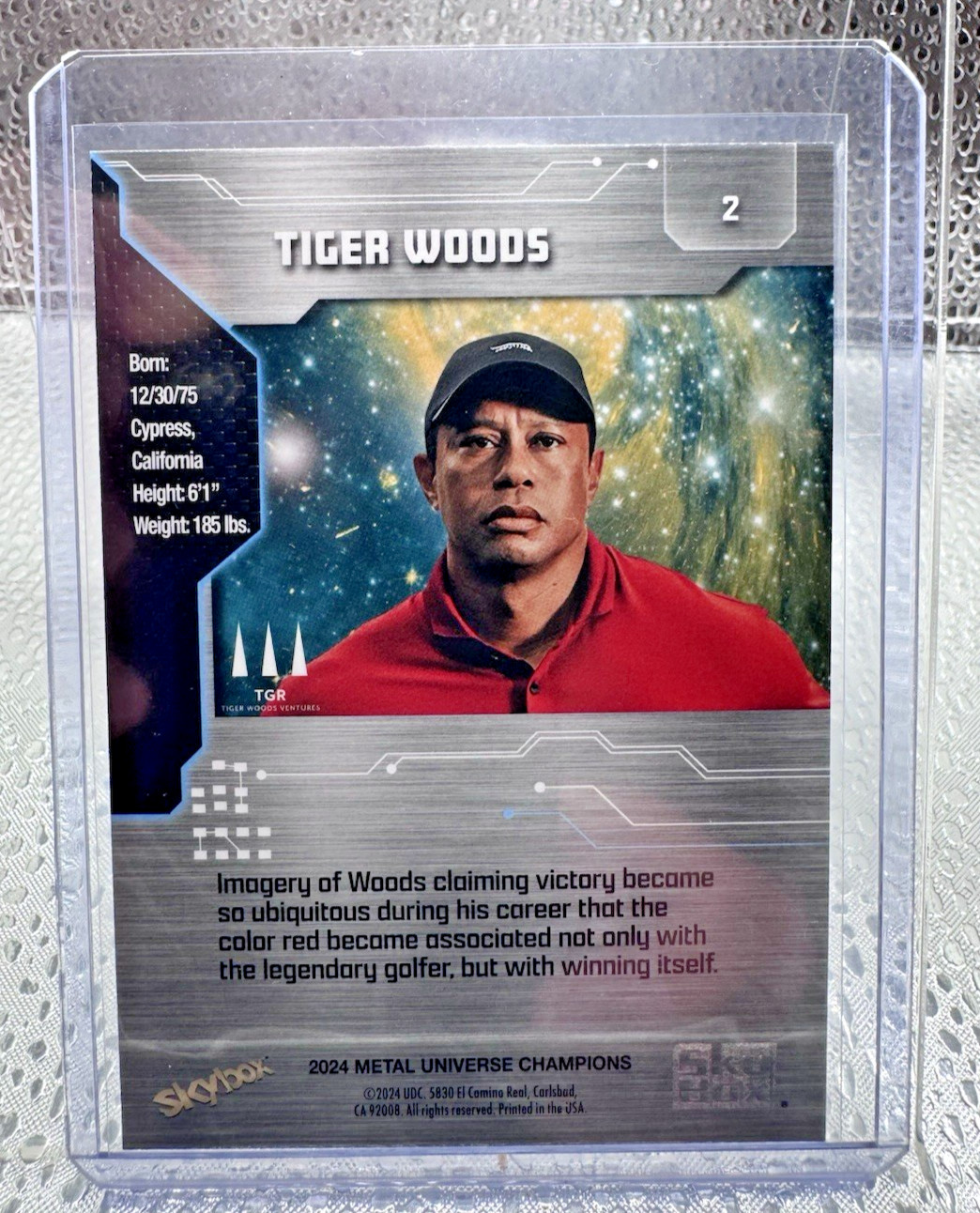 Tiger Woods  2-Card Lot 2003 Upper Deck #75 PSA 8 & 2024 Skybox MU #2 view 6