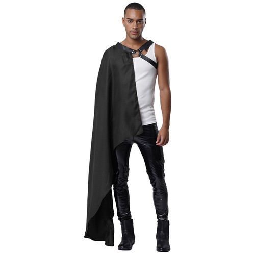 Mens Medieval Renaissance Crusader Gear Costume Steampunk Half Shoulder Cloak - Picture 32 of 42
