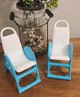 Set/2 Mattel Vintage 90s Barbie Shampoo Magic Hair Salon Chair  White & Blue EUC
