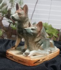 Uniquely Rare 1930's Hand Painted German Shepherd Figurine, Made in Japan
