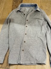 Cat and Jack Boys Button Up Grey Long Sleeve Shirt Size M dium 8/10