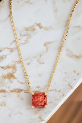 Kate Spade New York Cause A Stir Mini Pendant Necklace in Red