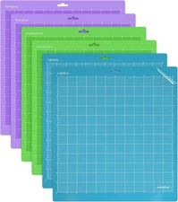 6 Pack Cutting Mats for Silhouette Cameo 4/3/2/1, 12X12 Inch Standardgrip/Lightg