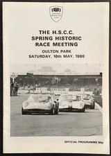 OULTON PARK 10 May 1986 HSCC SPRING HISTORIC CAR RACE MEETING Official Programme