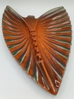 Vintage Royal Haeger 1003 Leaf Ashtray Large 14" Orange Green Drip MCM Ceramic