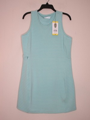 Hi -Tech Women's Tow-Tone Sleeveless Ottoman Athletic Dress Striped S B80
