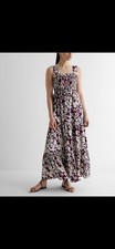 NWT Floral Square Neck Smocked Tiered Maxi Dress