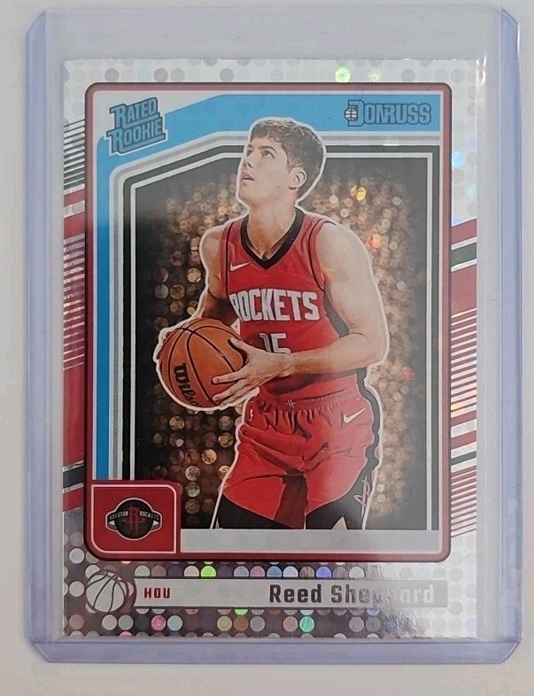2024-25 Donruss Basketball Reed Sheppard #202 Disco Holo Rated Rookie Card RC NM