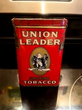 1930s Union Leader 3/4 tax stamp Beautiful condition no rust Tin Empty Must see!